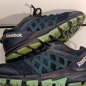 Reebok Women's Size 9.5 Trail Warrior Navy Blue Turquoise Athletic Running Shoes